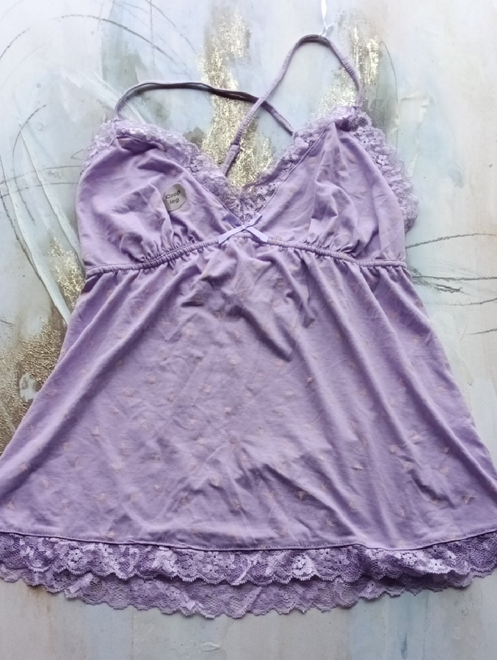 Lavender Lace Trim Camisole Sleep Top -by Tu